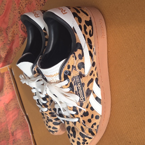 Reebok Club C Ground Sneaker In Leopard Size 8.5 - Picture 2 of 8